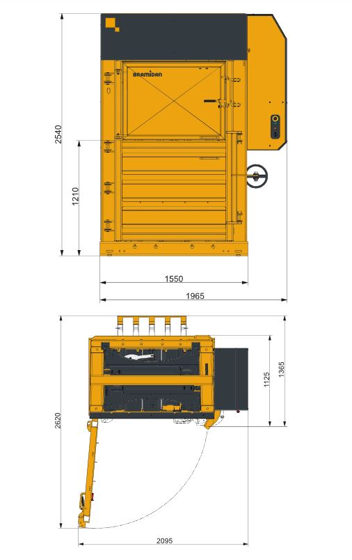 Вертикальный пресс BRAMIDAN Baler X50 архитектура