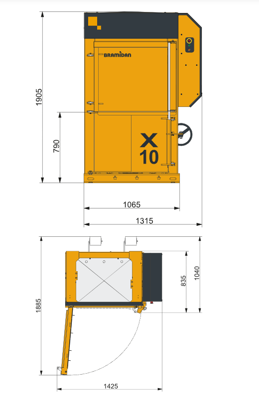 Вертикальный пресс BRAMIDAN Baler X10 архитектура