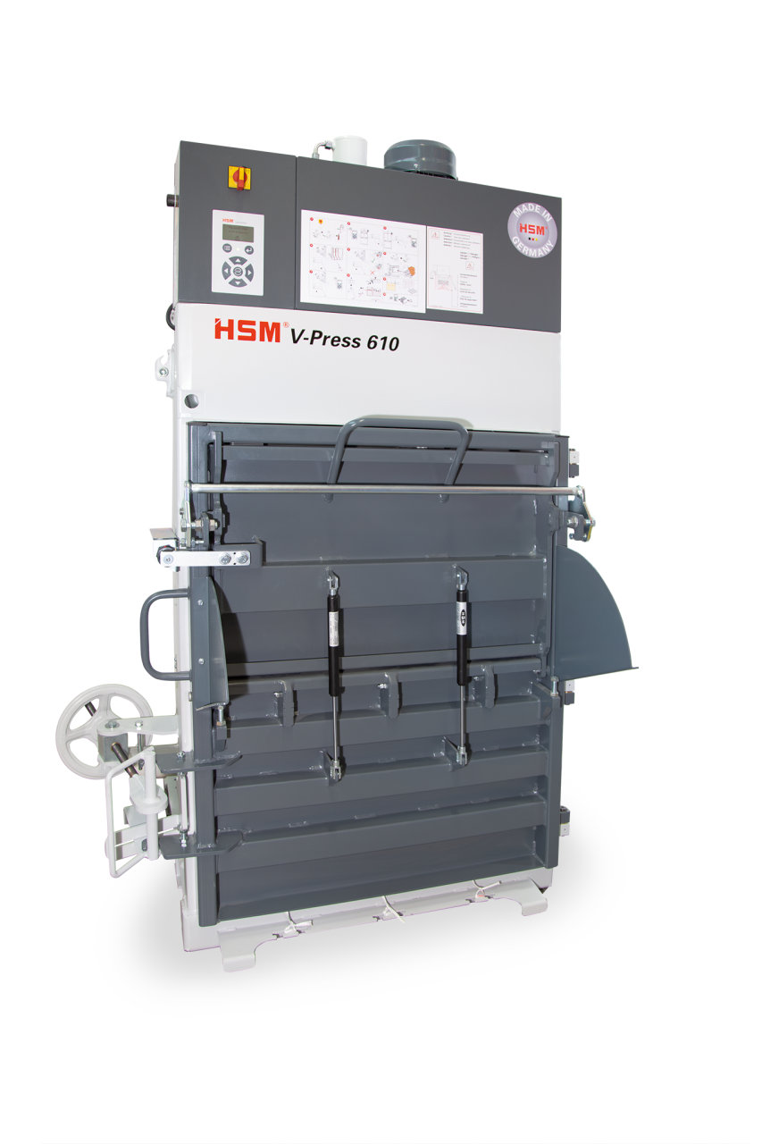 Вертикальный пресс HSM V-Press 610 P закрытая дверца